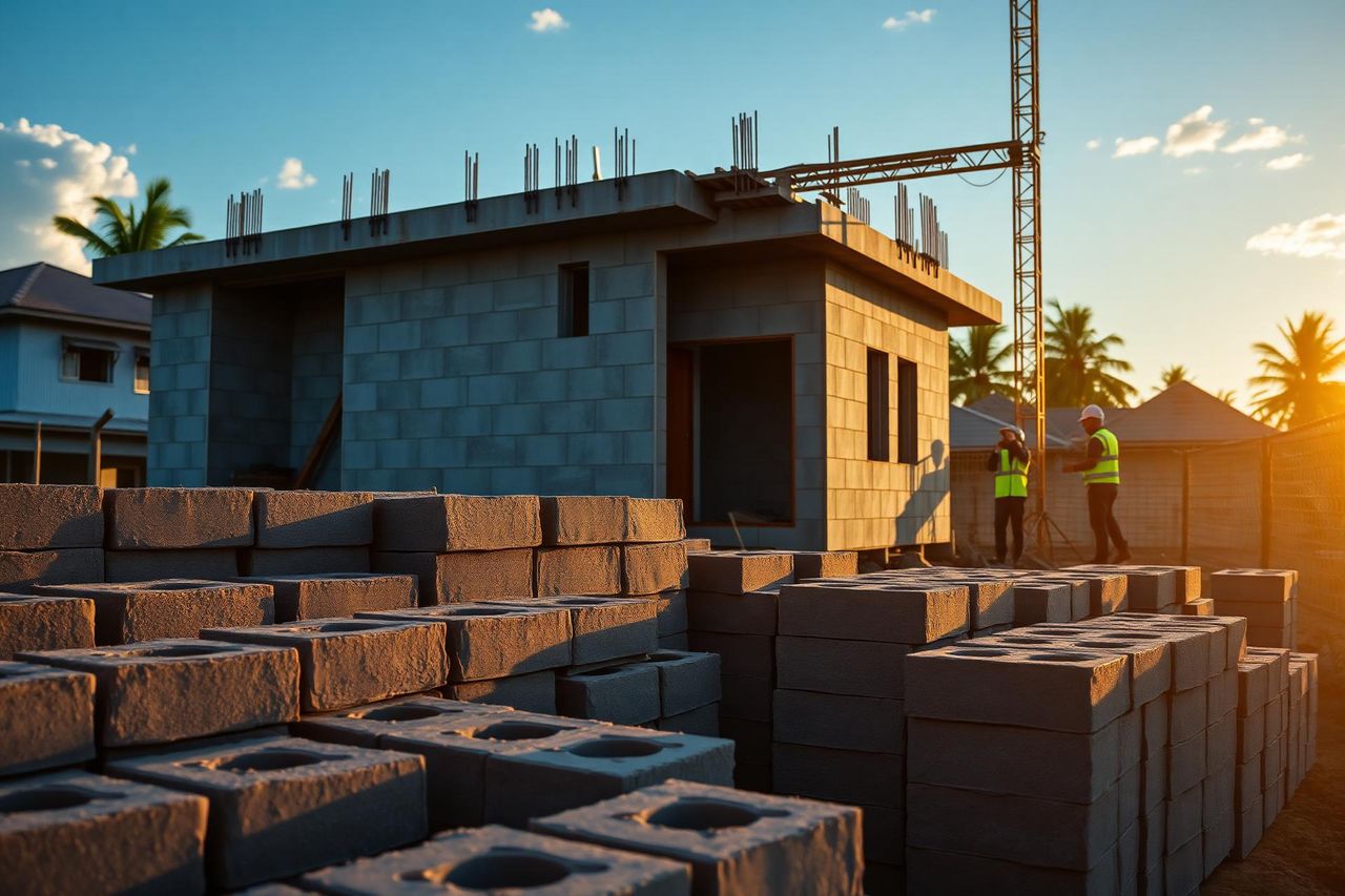 Construction site in Guyana